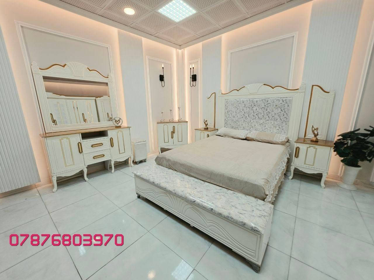 ✨ غرف نوم عراقية فاخرة بأجمل التصاميم وأفضل الأسعار ✨
***********
***********
http://wa.me/+9647876803970

🔹 نجارة عراقية متقنة بجودة عالية وتشطيبات راقية.
🔹 أكثر من 50 موديل مختلف يناسب جميع الأذواق.
🔹 توصيل إلى بغداد وجميع المحافظات بأجور مناسبة.
🔹 سرعة في الإنجاز وخدمة مميزة حتى باب البيت.

📌 مكونات الغرفة:
✔️ كنتور قياس 320 
داخل 3 ملم الوجه 5 ملم
✔️ ميز مرآة 
✔️ ميز بلازما
✔️ زاوية كنتورية. قياس80
✔️ سرير 160*200
✔️ تاج الجرباية
✔️ ناصي الجرباية
✔️ قواعد الجرباية كله بلوك
✔️ كومدين عدد (2) قياس 50 الواحد 

⭐ الإضافات:
▪️ شازلون مقعد: 50 ألف دينار
▪️ شازلون مخزن: 75 ألف دينار
▪️ دواشك طبية درجة أولى بضمان استبدال 5 سنوات:
150 ألف دينار / 
http://wa.me/+9647876803970

💰 أسعار غرف النوم تبدأ من:
1,000,000 دينار إلى 1,250,000 دينار فقط

🛏️ كما يتوفر لدينا موديلات طابقين بأسعار تبدأ من:
1,800,000 دينار فما فوق

🎨 أعمال صبغ  من أجود الخامات وبأسعار متنوعة تناسب الجميع.

🚚 ويانه طلبك يوصل لباب البيت بأسرع وقت!

📞 للحجز والاستفسار:
http://wa.me/+9647876803970
*********** 
***********
***********

📩 يرجى إرسال صورة الموديل المطلوب  التواصل مباشرة واتساب، وسنكون بخدمتكم.
