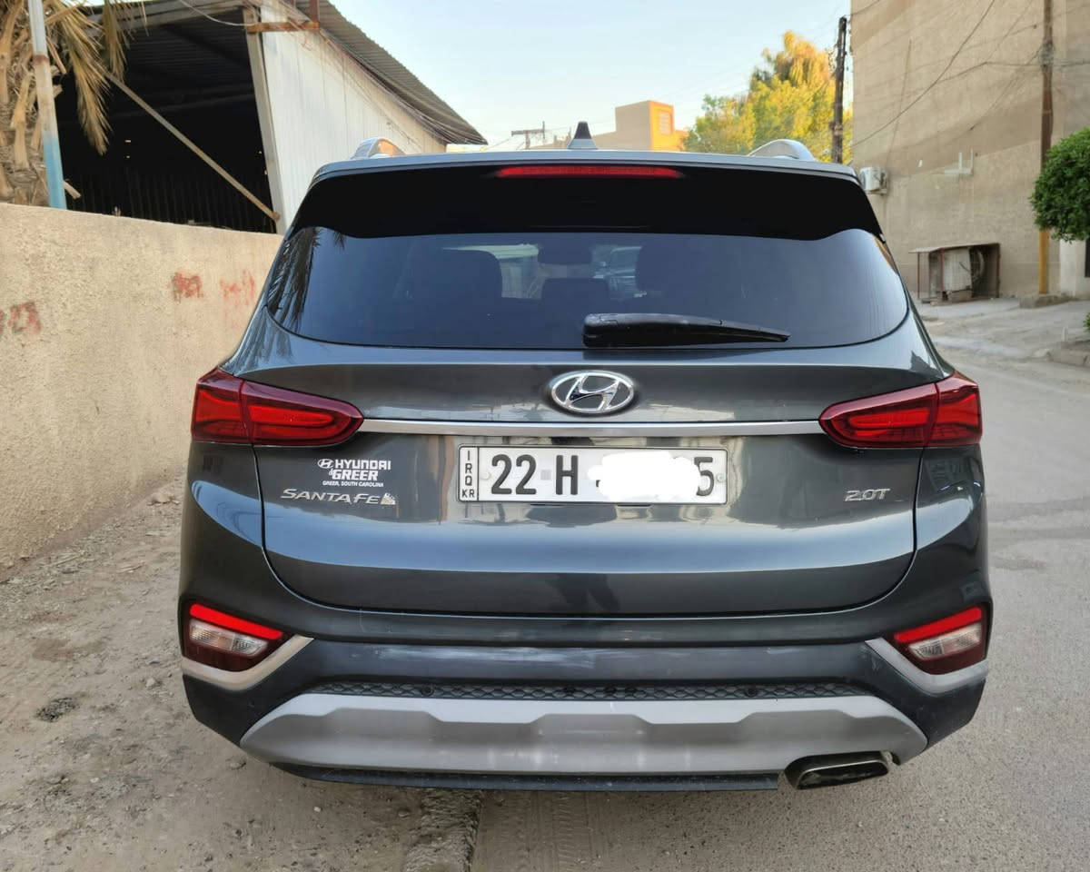 السلام عليكم
للبيع سنتافي 2019 vip. اربيل الدولي  وارد امريكي
كامل مواصفات VIP
مكينه ٤ سلندر
بانوراما 5 راكب
بصمه تشغيل مع بصمة ابواب عدد  4 

نضام دفع Htrac دفع رباعي ذكي  
كامرات 360  ( 5 كاميرات محيطية) 
صندوق كهرباء 
شحن وايرليس مع داتاشو رقمي
مقاعد اماميه خلفيه تحكم كهرباء مع تدفىء وتبريد مقاعد امامي مع تدفئة الستيرن
كشنات جلد ماروني واسود
مري شفط مع فتح وغلق السياره مع اضاء في المري والبوب مخفي 
اضويه زنون عالي ناصي مع الاضاءة الداخليه LED
مداخل Type-c و USB 
وضعيات قياده  
Normal sport  smart 
هاند بريك كهرباء مع نظام نزول منحدرات وحساسات خلفيه اماميه مع شحن وايرلس
تخم تاير حجم ١٩ + صدر جديد + بطاريه 
كير ومحرك جديد.
ضرر دعاميه وصورها منشوره
سعرها 167
مكان السيارة بغداد 
***********
