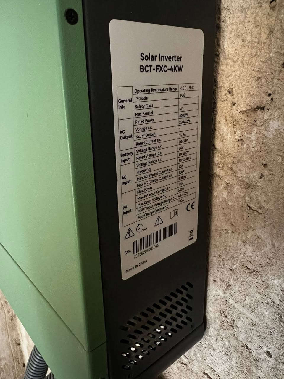 منظومة استخدام 4 اشهر انفيرتر وبطاريات للبيع سبب البيع اريد اكبر المنظومة المنظومة شغالة بدون اي مشاكل ….مكاني الانبار-هيت


**إذا كنت صاحب هذا الإعلان وتريد حذفه لأي سبب، رجاءا أرسل رسالة إلى الدعم الفني**