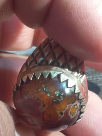 عقيق يماني • خراطي مصور • فضة ٩٥٠