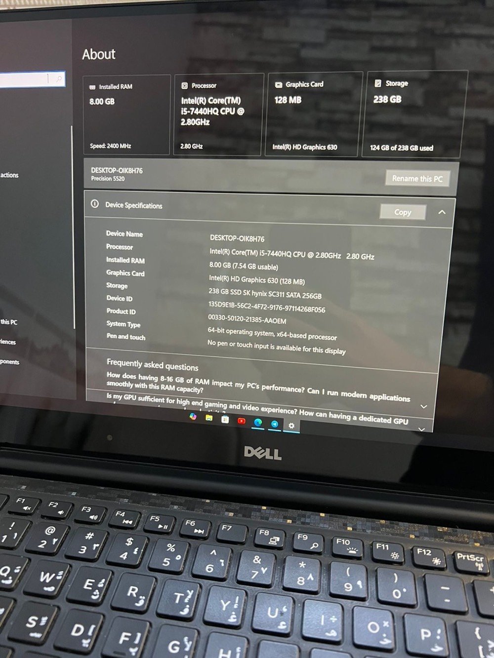 حاسبة دل للبيع مستخدمة نظيفة 

Core(TM) i5-7440HQ

Ram - 8GB 

الذاكرة ٢٥٦ كيكا 

المكان السماوة 

