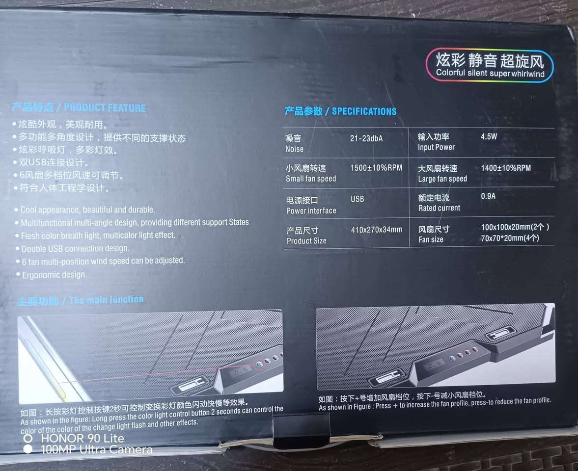 استاند لابتوب
يحتي على 6 مراوح 
و انارة داخلة 
قطعة جديدة


**إذا كنت صاحب هذا الإعلان وتريد حذفه لأي سبب، رجاءا أرسل رسالة إلى الدعم الفني**