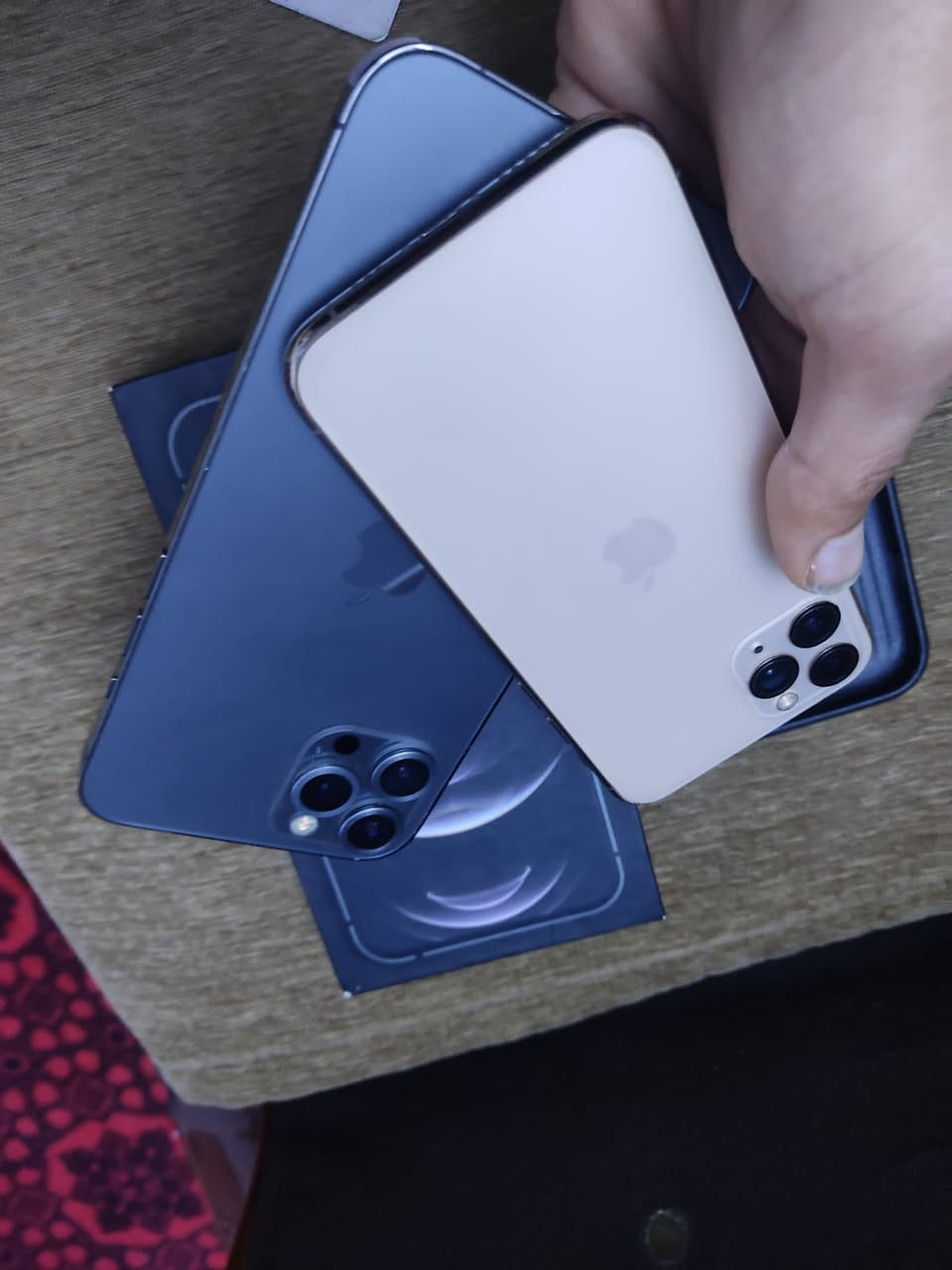 سلام عليكم 12 برو ماكس  ذاكره256 نضافه80%جهاز شرق أوسط. ملحقاته فقط كارتونه وحافضه. مبدل بطاريه اصليه وشاشه ٣ خيارات. ميكانيك. 

جهاز 11 bro فقط برو. جهاز نضيف ذاكره256  لون ذهبي. مبدل شاشه وشويه بيها سواد ما مأثر عليها.وما مبين. وكامرته من تزوم شويه بيها وصاخه. بدون ملحقات 

يرهمن بيع او مراوس


**إذا كنت صاحب هذا الإعلان وتريد حذفه لأي سبب، رجاءا أرسل رسالة إلى الدعم الفني**