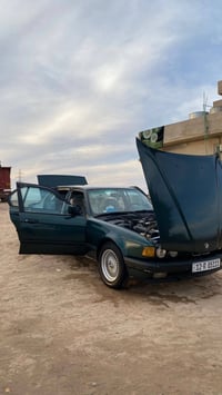 بي ام 735اصل لون زيتوني صبغ جمالي بدون اي طخه فول فتحه سقف مثبت سرعه س...