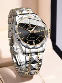 ساعة رجالي • كوارتز • سوار ستانلس