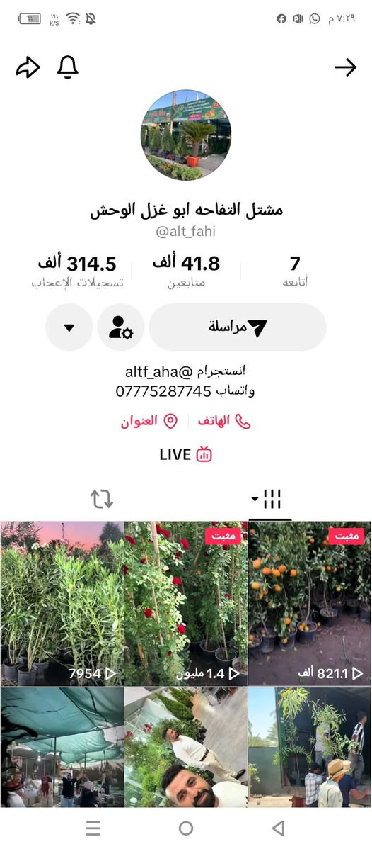 السلام عليكم غدا بااذن الله حملة التوزيع الساعه الخامسه عصرا توزيع نباتات مجاننأ بمشتل مشتل التفاحة


**إذا كنت صاحب هذا الإعلان وتريد حذفه لأي سبب، رجاءا أرسل رسالة إلى الدعم الفني**