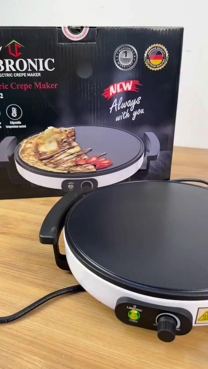 🥞✨ حضّر الكريب مثل المحترفين… في بيتك!

مع محضرة الكريب LIBRONIC هتحصل على كريب دائري مثالي كل مرة – سهل، سريع، ولذيذ!

🔥 قدرة 1200 واط لتسخين فوري وطهي متساوي

🍯 سطح غير لاصق يحافظ على شكل الكريب ويسهل التنظيف

👌 تصميم أنيق مع فيش أمان بريطاني

🥄 تشمل أدوات فرد وتقليب لضمان نتيجة احترافية

ابدأ يومك بكريب طازج أو بان كيك شهي… وكل اللي تحتاجه ضغطة زر! 💛

📦 اطلبها الآن وخلي المطبخ مكان الإبداع
سعر50الف
📍 متوفر توصيل


**إذا كنت صاحب هذا الإعلان وتريد حذفه لأي سبب، رجاءا أرسل رسالة إلى الدعم الفني**