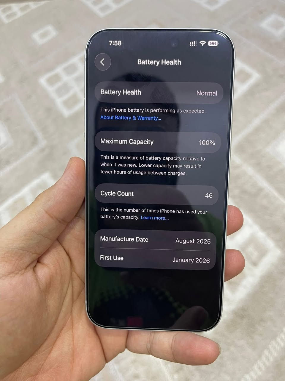 ايفون 17ابرو ماكس سلفر ظمان ماستر شرق اوسط بطاريته 100كامل غراضه نسخت شريحه مراوس 16ابرو ماكس مغلف بيبي اف مكاني بغداد


**إذا كنت صاحب هذا الإعلان وتريد حذفه لأي سبب، رجاءا أرسل رسالة إلى الدعم الفني**