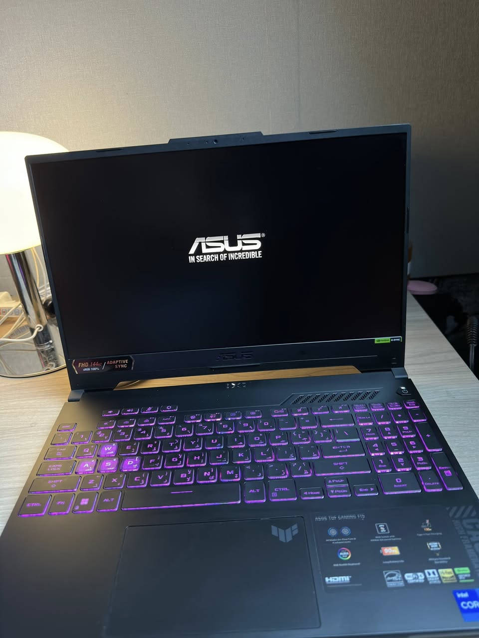 لابتوب ASUs
ASUs tuf gaming f15
مواصفات
شاشة ١٤٤ هرتز
حجم ١٦ 
معالج i7-12700H جيل ١٢ 
رامات 16
هارد ssd 500
كرت الشاشه RTX 4060 
السعر مليون و 200
وبيها مجال بسيط 
لابتوب نضيف استعمال قليل شبه جديد نضافه ١٠٠
للأتصال***********واتساب موجود
