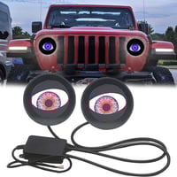 عدسات إنارة Devil’s Eye LED للضباب أو المصابيح الأمامية – مقاس 3.0 إنچ...