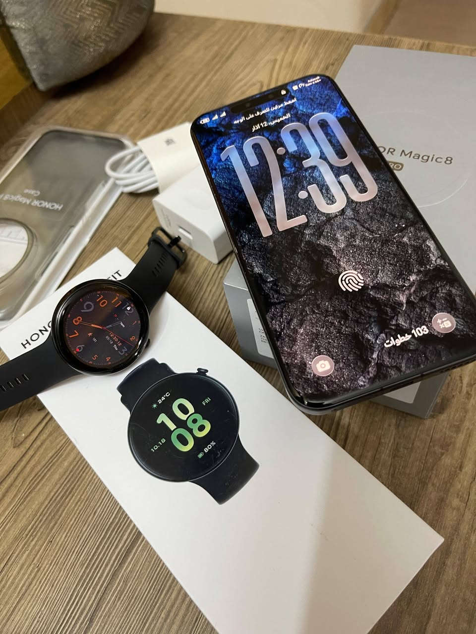 هونر ماجك 8 برو
مستخدم شهر فقط 
نضافة 100%
ذاكرة 512 
مع الهدايا كفرات 2 + الساعه
بغداد حي أور 
1200

