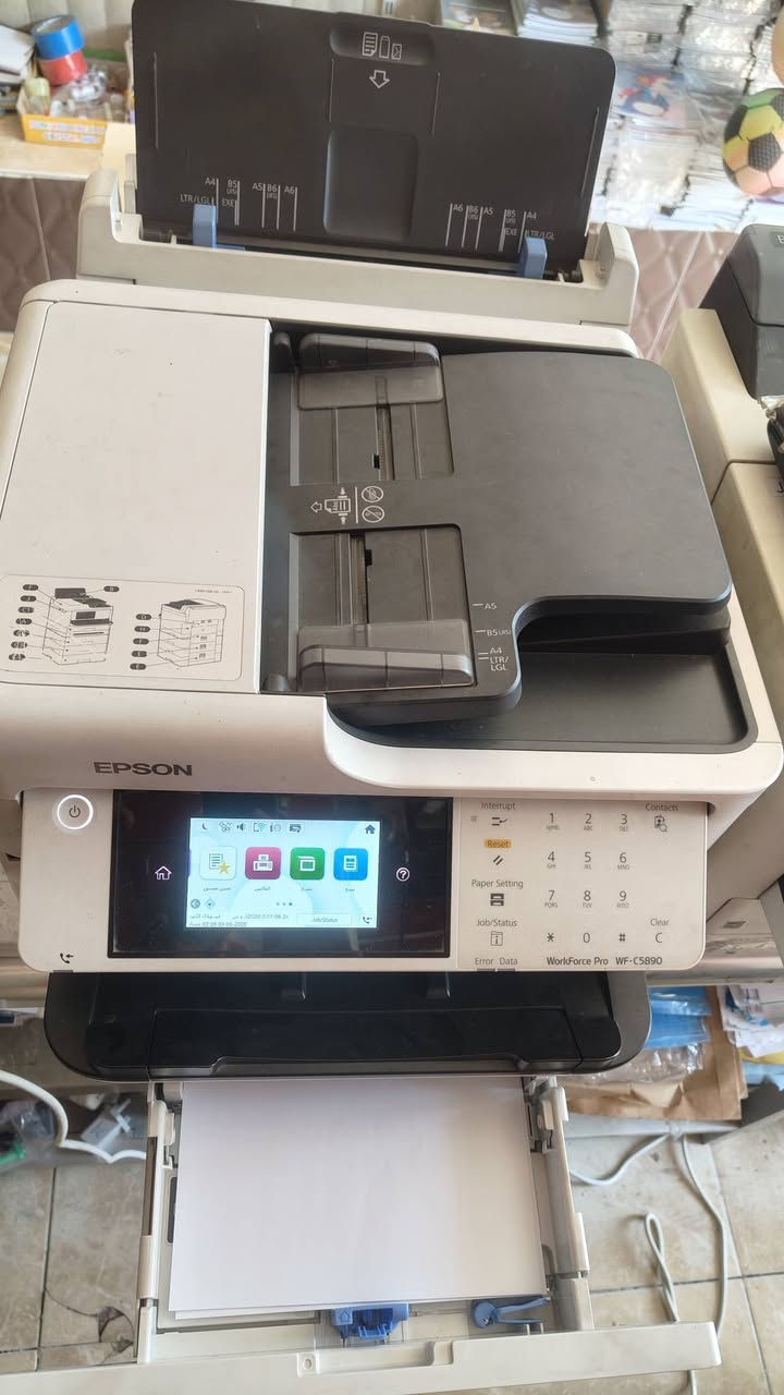طابعة للبيع !!!!!!
العنوان موصل
EPSON / WORK FORCE / WF _ C5890
جاهزة للطبع وبدون اي عطل او مشاكل 
ملون وجهين اسود وبيض طبع ملازم كتب من اللبتوب بكل سهولة 

باقي التفاصيل التوصل مع هذا الرقم ***********
