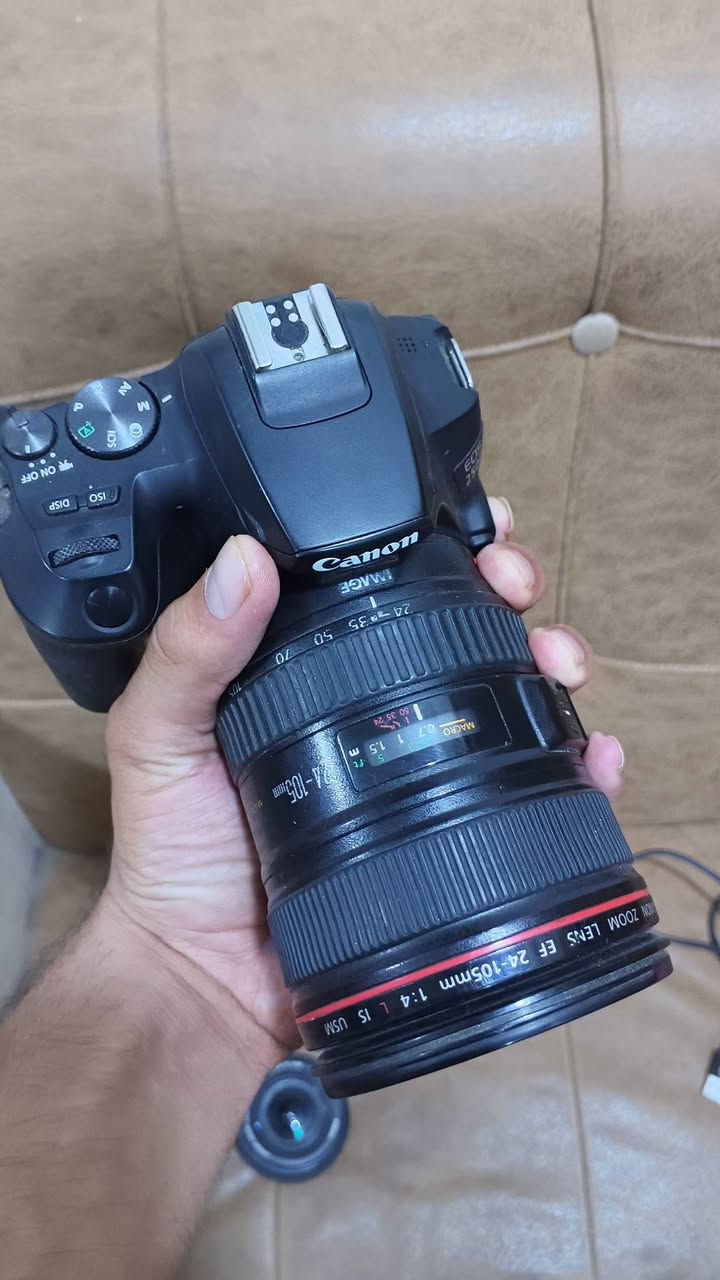 Canon 250d
كامرة مفولة من كل النواحي 4k
تجي مع كل ملحقات عدستين عدسة الـ 24-105 عدسة رنك احمر فتحة 4
عدسة الثانية الكت 18-55mm
توصيل كل انحاء العراق
900 قابل للتفاوض
***********
