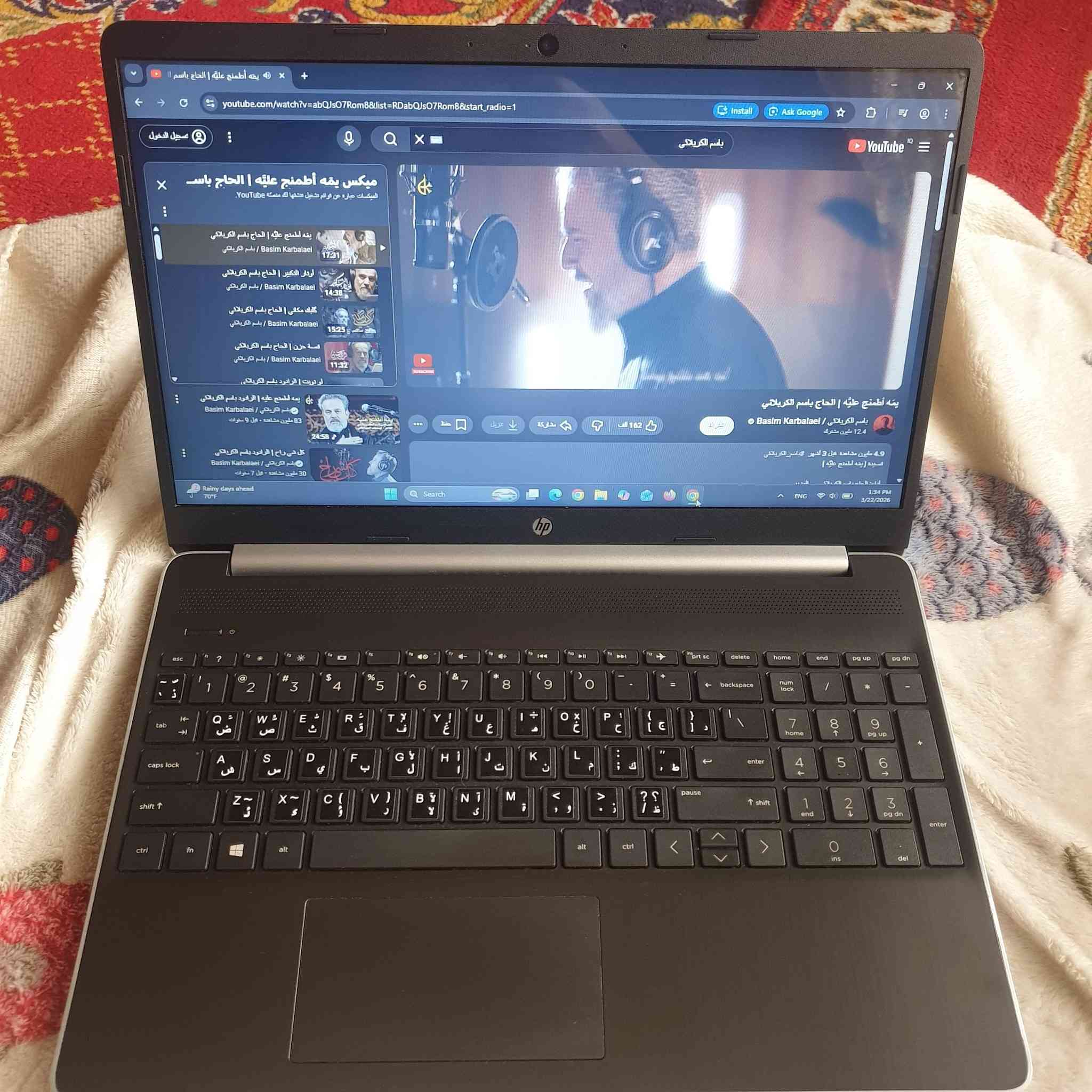 السلام عليكم
لابتوب Hp سليم نحيف حديث جيل العاشر مستخدم شيء بسيط نضيف جداً
مواصفات لابتوب 
موديل | HP 15-dy1086nt
المعالج (CPU)Intel® Core™ i5-1035G1 
الرام (RAM)8 جيجابايت DDR4-2666 SDRAM
التخزين (Storage) 256 جيجابايت PCIe® NVMe™ M.2 SSD من سامسونك 
كرت الشاشة (GPU) Intel® UHD Graphics (4GB مدمج) 
اللابتوب مستخدم شيء بسيط تجيني للبيت وتفحص وتاخذه 
السعر 350 الف مكاني بغداد مدينة الصدر رقمي 
***********
