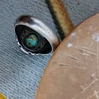 محبس فضة • صياغة يدوي • خرزة فيروز