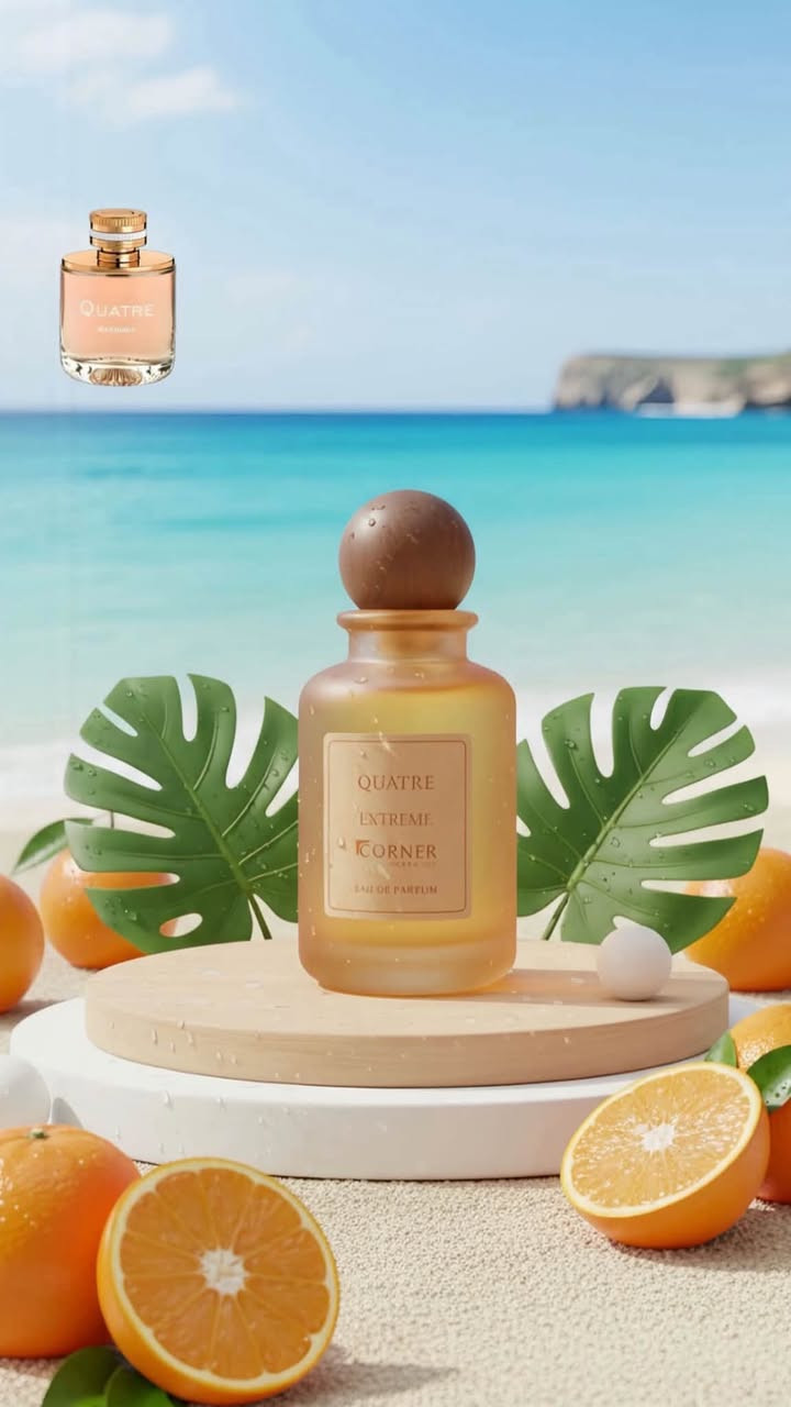 عطر كواتر اصدار الاكستريم من كورنر🧡
''حمضيات,فاكهي,زهور بيضاء''
عطر صيفي منعش بإمتياز❄️
يعطيكِ احساس بالفخامة والانوثة☺️
رائحة منعشة تدوم طويلا ومناسبة لكل الاوقات✔️

طوز خورماتو - مجاور مصور الجامعة📍
للحجز والاستفسار دايركت📬
***********
