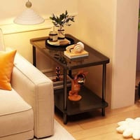 طاولة جانبية • سطح زجاجي • خشب ١٦مم