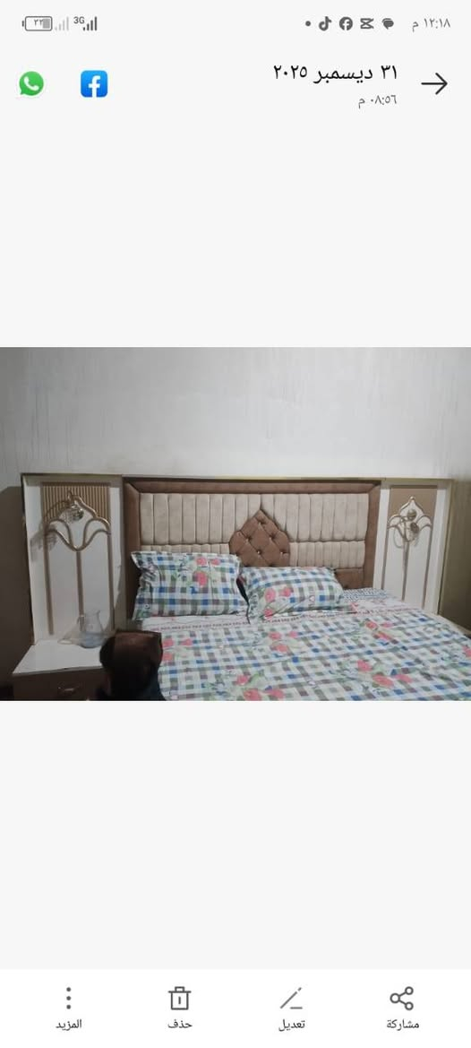 غرفة تركي ٩ قطع شرط النضافه والقوه والمتانه سعر ٨٥٠ للاستفسار الاتصال على الرقم *********** ♥️😊💕
