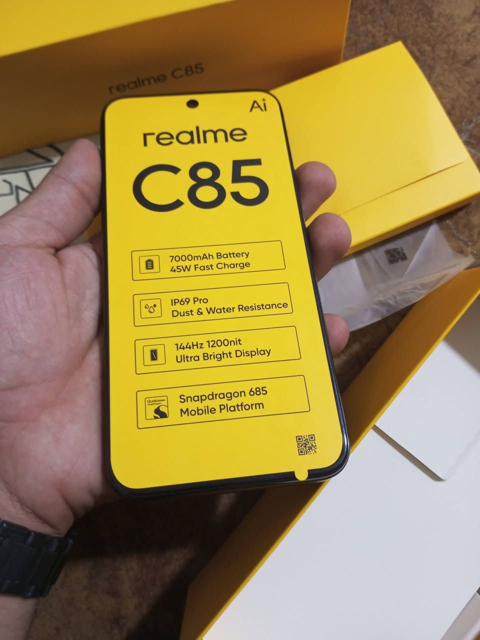 ريلمي c85
ذاكرة 256 
رام 16+8
معالج سناب دراگون 
جهاز غني عن التعريف 
مستعمل نص ساعه فقط 
اخذتة اقصاط ب 500 
سعرة 350 وبي مجال 
الخاص مفتوح + هذا رقمي بي واتساب او اتصال
***********
