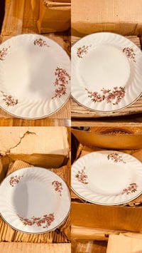 طقم شاي روماني ١٧ قطعة • طقم طعام روماني ١٢ نفر ٤١ قطعة • جديد بالكارت...