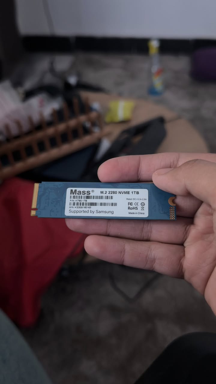 السلام عليكم عندي هارد من شركه ماس mass
M.2 1tb فحصته خليته بالحاسبه يطلع منه ضوه اخضر ومايقره عندي راح ابيعه فحم 60الف


**إذا كنت صاحب هذا الإعلان وتريد حذفه لأي سبب، رجاءا أرسل رسالة إلى الدعم الفني**