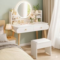 ميز مراية • انارة ليد • ٨٠×٤٠×١٢٠