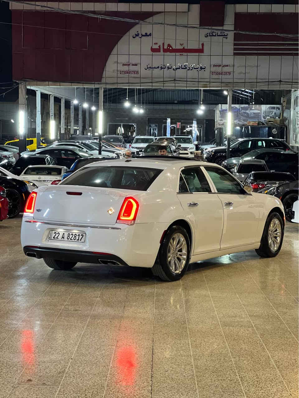 Chrysler C300 2015
بانوراما
حساس
شاشة كبير
كشنات جلد
كشنات كاهربائي
كشنات تدفئة
مارايات هيتر
مراية قلاب
مراية شفت
لايت ليد عدسة
فوللل فول
اخوان سيارة كفالة من صبغ تبديل كلين تايتل
اهنا صرا بيها مكانات صغير pdr يعني صلحت رسعات ٤مكان صغير اقل من شبر
عنوان اربيل معارض شارع ١٠٠م
٢٢٠ورقة مجال لطيبين 
***********
وتساب أربيل, العراق
