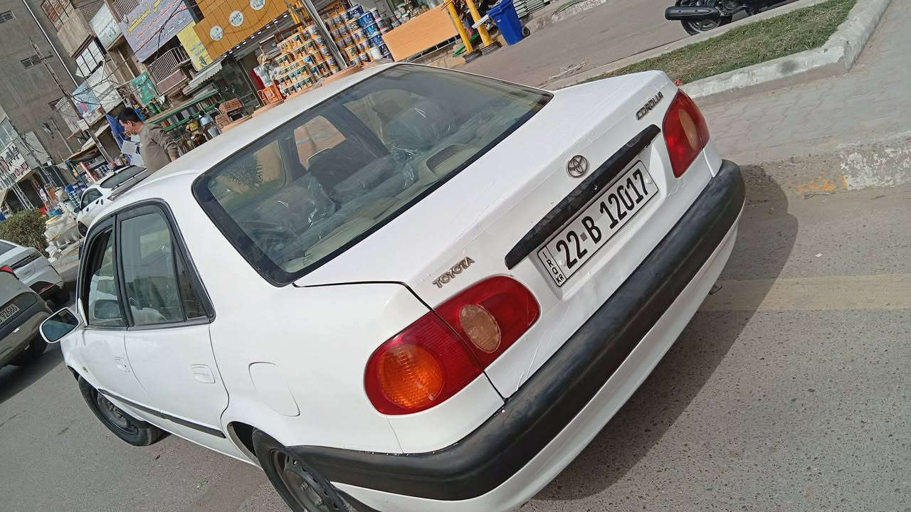 كورلا 2001 باسمي. محرك 1600 مكفول. كير عادي
تخم تاير كوري جديد + صدر امامي خلفي جديد

سنويه جديده رقم اربيل باسمي هزه جديده 

جاملغ ايسر امامي صبغ.   +. جاملغ خلفي  صبغ 
يسره بلاد مكاني بغداد العبيدي ***********
