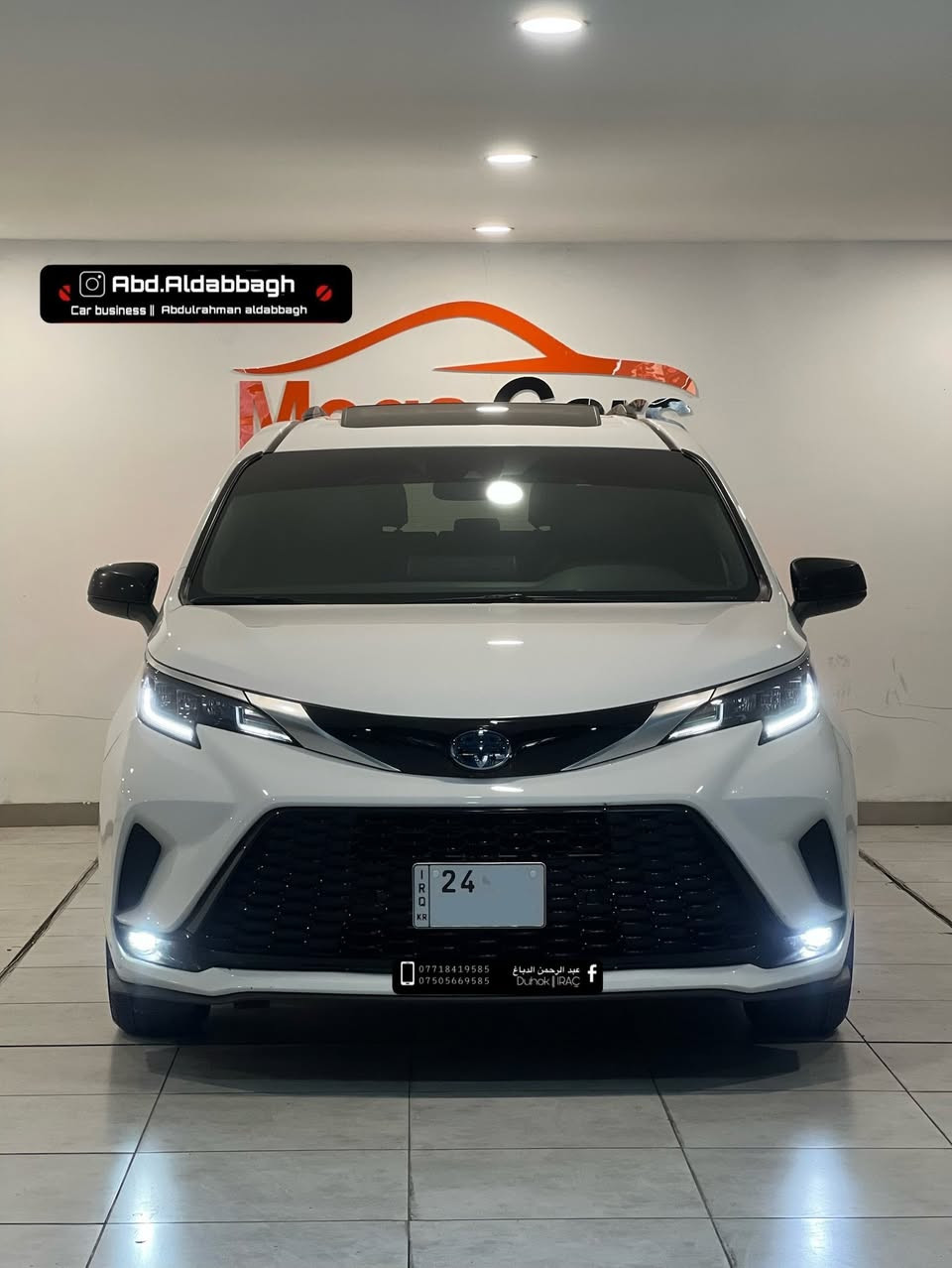 تويوتا سيينا  2023 XSE
فول وارد امريكي 
محرك 2500 هايبرد ماشيه 135 الف ميل 
صور الضرر موضح بالمنشور 
السيارة بدون صبع بدون تعديل 
ايرباك بردة راجع شركة بلادي 
السيارة ما ناقصها مصرف مرقم كامل دهوك 
السعر : 310$ ورقة و بيها مجال
للتواصل : 
***********
***********
