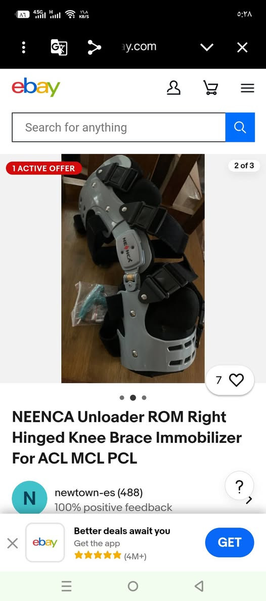 دعامة تثبيت الركبة اليمنى المفصلية NEENCA Unloader ROM للرباط الصليبي الأمامي والخلفي 
للحجز والاستفسار خاص


**إذا كنت صاحب هذا الإعلان وتريد حذفه لأي سبب، رجاءا أرسل رسالة إلى الدعم الفني**