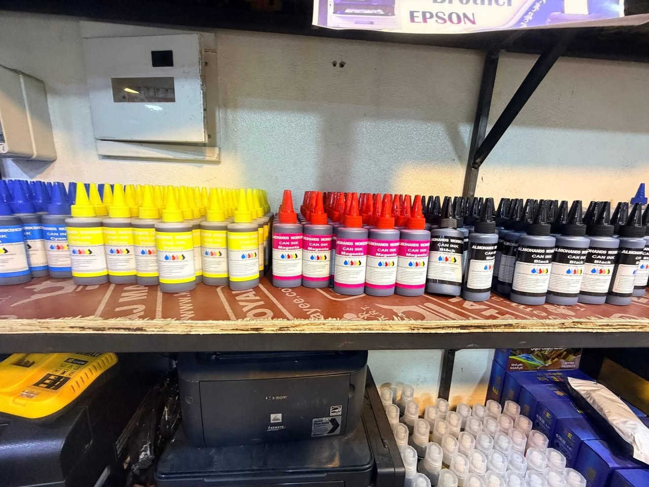 الحمدلله وصول وجبا جديده من احبار الطابعات  كانون ابسون اج بي جميع الموديلات والرقام 
يتوفر لدى عالم الطابعات الموصل المجموعه الثقافية قرب نفق الجامعه ***********
