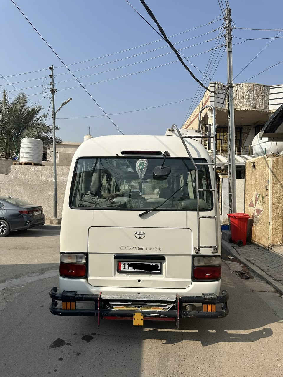 سلام عليكم كوستر 2014 فول مواصفات ويل ناصي سلة كشن ستاركس درع وسيباية ودرج وممشى كلة جديد رقم بغداد مصفرة هيئة وغرامة مكانها بغداد بسماية وياها خط بوزارة النفط السعر 335$ مع المجال ***********
