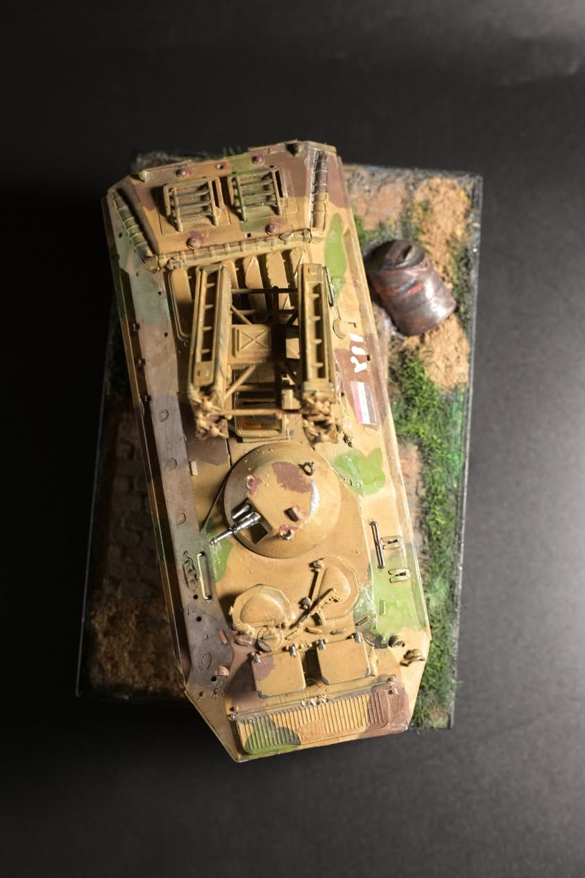 دايوراما بسيطة من فترة الثمانينيات .......
المدرعة ( كت بلاستك  BTR-70 SA-9 Missile ) 
قياس 1:48


**إذا كنت صاحب هذا الإعلان وتريد حذفه لأي سبب، رجاءا أرسل رسالة إلى الدعم الفني**