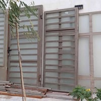 بابين وشباكين • زجاج ٤ملم • بدون فريمات