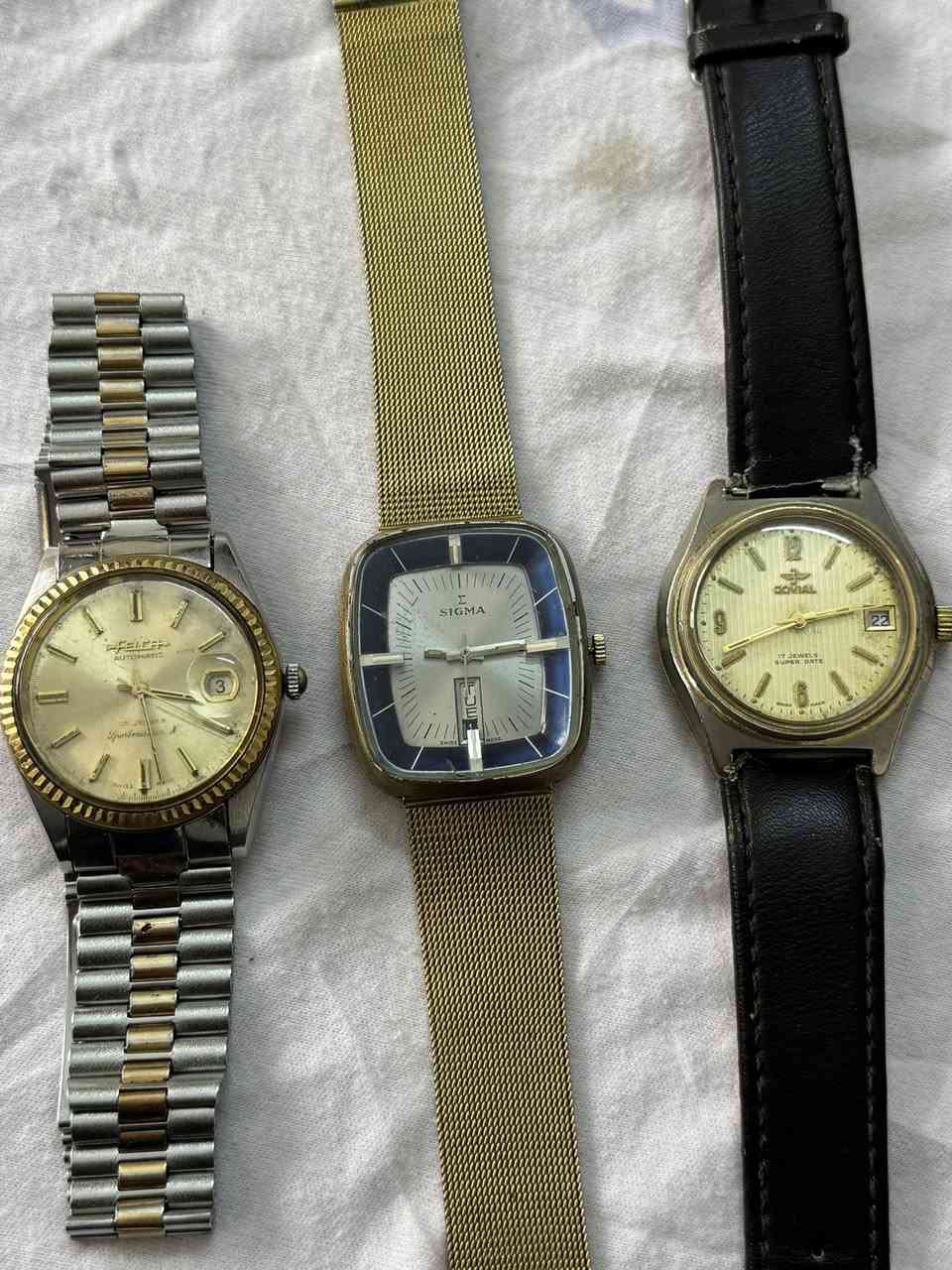 مجموعة ساعات للبيع
چوفيال تكويك 
فلكا توماتيك 
سكما توماتيك 
شغالين مضبوطين 
السعر 210 الف
يوجد توصيل لجميع المحافظات 
***********
