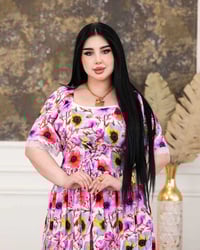 فستان • كشمير ثري دي • فري سايز ١١٠ كيلو