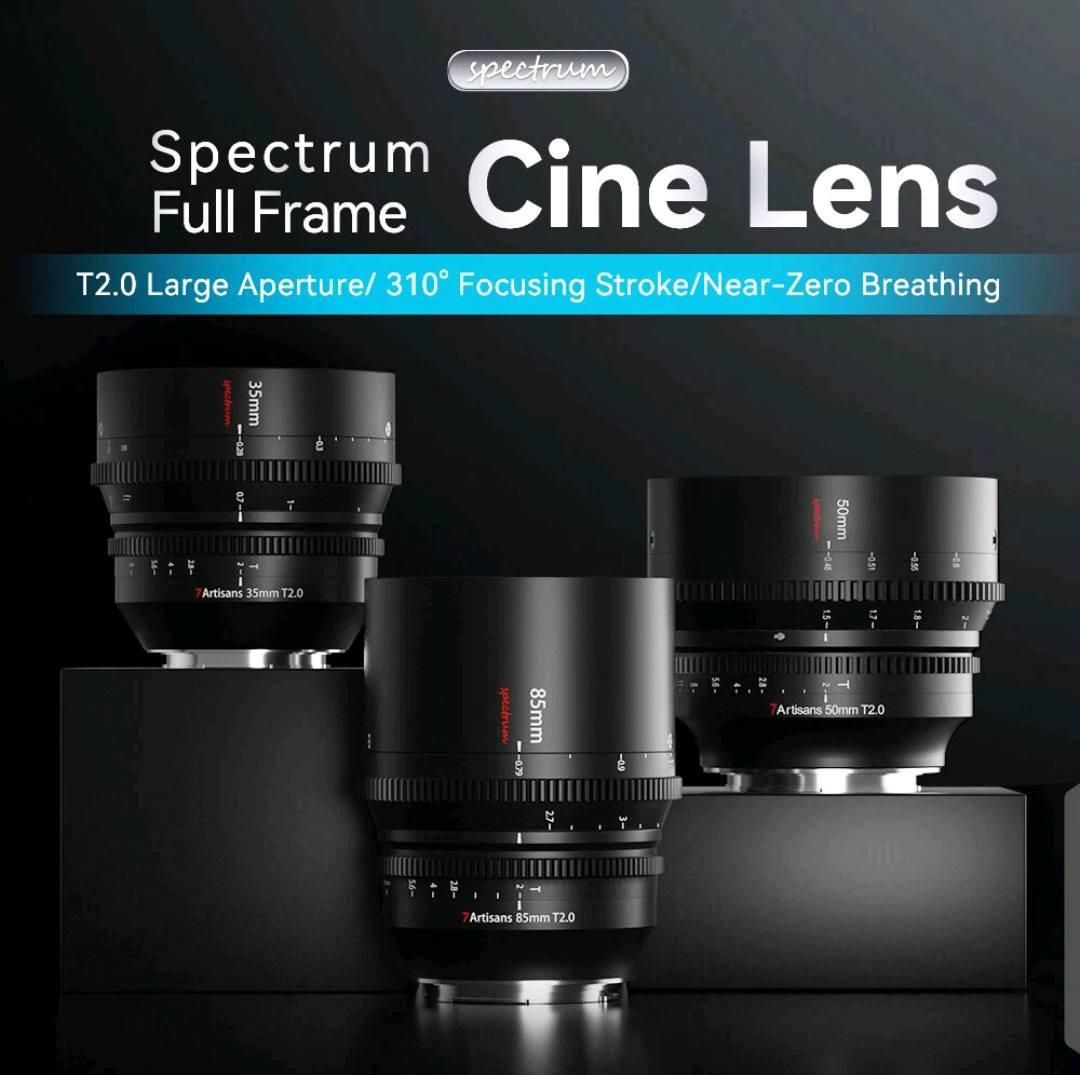 السلام عليكم اخواني الاعزاء
متوفر عدسات سينمائيه  سيت 3 قطع من شركة  7artisans 35mm 50mm 85mm T2.0 Cine Lens Full Frame Lens For canon RF  

فتحة T2.0 فول فريم للكانون RF 

ملاحظة : العدد محدود 

***********

