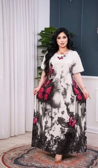 دشداشة نسائي • قماش ايروبين • فري سايز ٤٠-٩٠كج