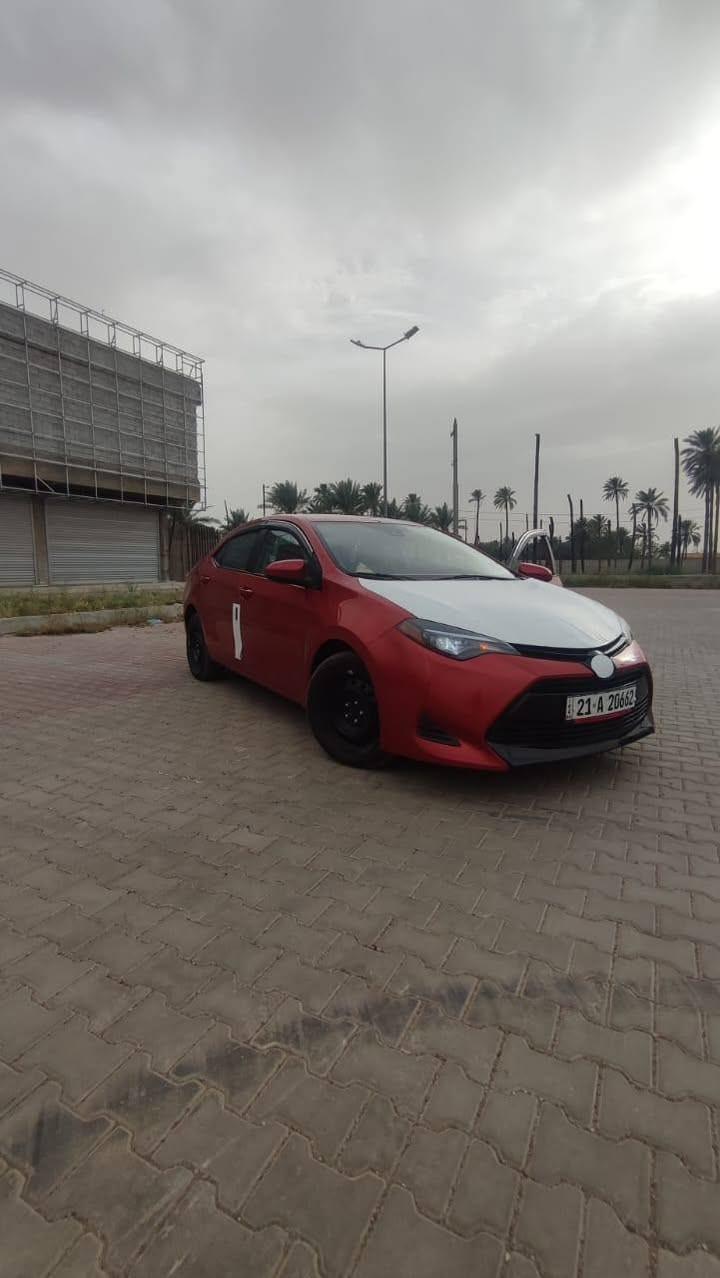 كورلا وارد امريكي موديل 2017
فئه LE
رقم سليمانيه دولي جديد 
ماشيه 66 مايل 
تخم تايرات جديد 
صدر و باتري جديد
ادامه كامله من كل نواحي 
بدون اي ضرر 
كلين تايتل 
مواصفات معروفه ل LE
 محرك لوك
تبريد ثلج
كير بعد تبديل دهن صار بي صوت زنجيل فقط
سعره 134 ورقه
بشرط تحويل 
اتصال فقط ‏‪0771 027 2631‬‏
