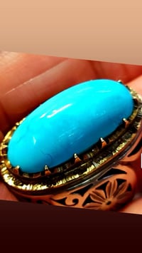 خاتم فيروز • نيشابوري • أزرق سماوي