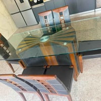 ميز طعام • ٢م طول • ٦ كراسي