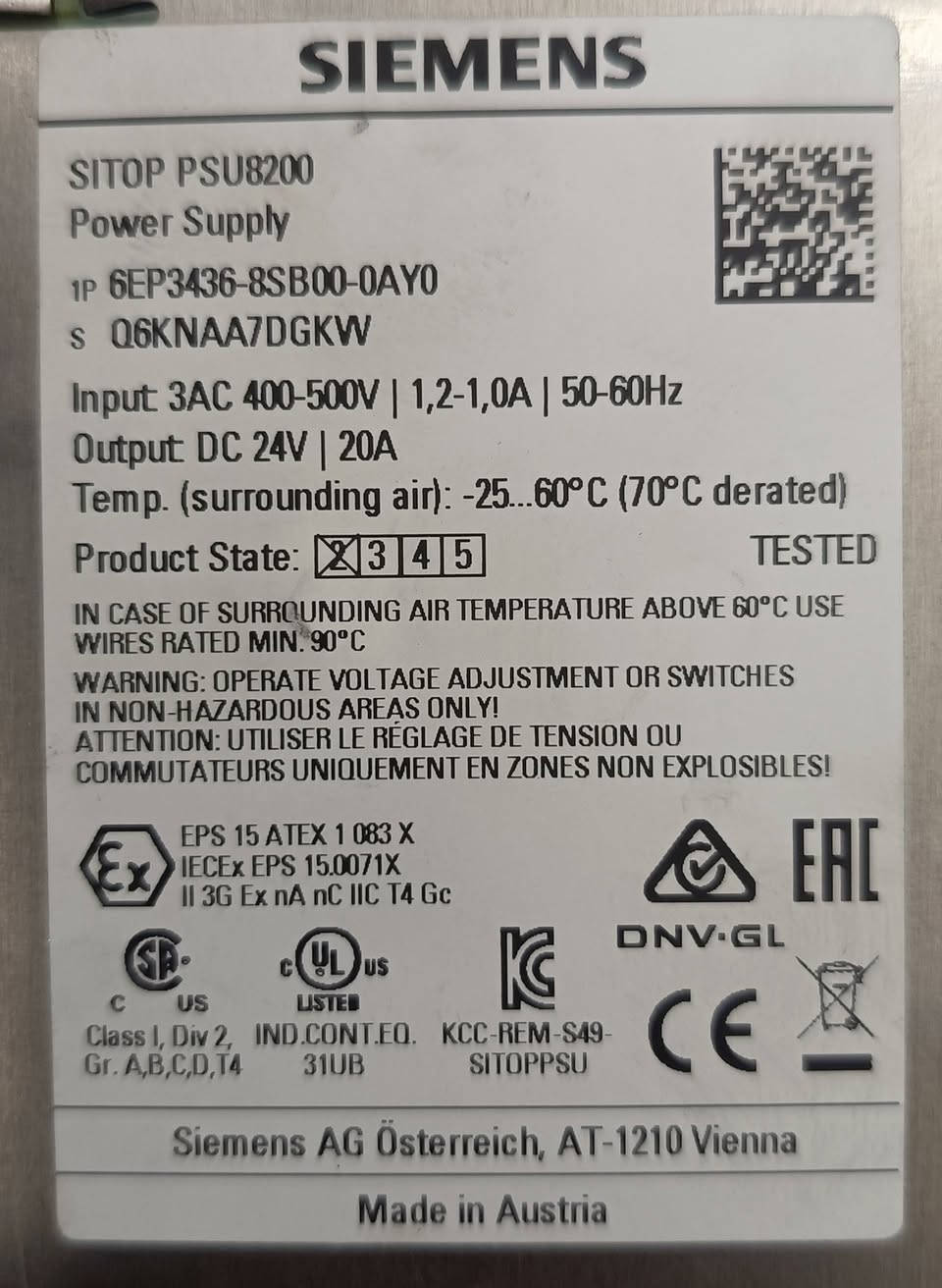 السلام عليكم
متوفر Power Supply
24vdc 20A
اصلي مستعمل شبه الجديد
متوافق مع الربط التوازي لزيادة التيار
متوفر توصيل


**إذا كنت صاحب هذا الإعلان وتريد حذفه لأي سبب، رجاءا أرسل رسالة إلى الدعم الفني**