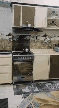 كاونتر • شفاط مطبخ • مساحة صغيرة