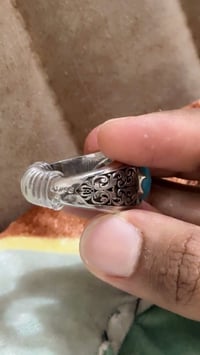 محبس فيروس صافي صياغة يدوي  صياغة قلم زني  وزن ثقيل  السعر 225 الاستفس...