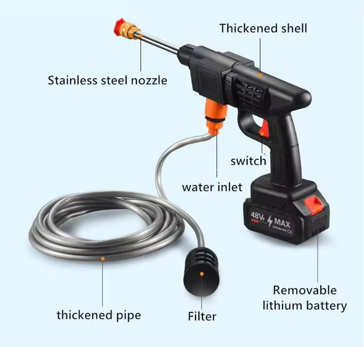 عرض خاص السعر فقط 25 الف 💸✅
مسدس غسيل سيارات كهربائي محمول ببطارية ليثيوم

• جهاز غسيل سيارات كهربائي محمول يعمل ببطارية ليثيوم، مصمم للاستخدام الذاتي بسهولة وفي أي وقت.

• تصميم مدمج وخفيف مع ضغط ماء عالٍ وحجم صغير لسهولة الحمل والاستخدام.

• يعمل ببطارية ليثيوم قابلة للشحن مع شاحن مرفق.

• مزود بوصلة خرطوم مع فلتر (Filter Screen) لحماية تدفق المياه.

• يحتوي على فوهة متعددة الوظائف مع إمكانية تركيب عبوة رغوة (Foam Pot).

• نظام شحن ذكي بمؤشر ضوئي (أحمر أثناء الشحن – أخضر عند الاكتمال).

• نوع المنتج: ماكينة غسيل سيارات كهربائية محمولة
• مصدر الطاقة: بطارية ليثيوم قابلة للشحن
• الجهد الكهربائي المتوفر حسب الطراز: 12V / 18V / 21V / 24V
• آلية الشحن: شاحن مرفق بمؤشر ضوئي
• نظام التوصيل: ربط ملولب (Threaded Connection)
• خاصية الرغوة: تدعم إضافة سائل الغسيل في عبوة الرغوة

محتويات العلبة:
• مسدس الغسيل الكهربائي
• بطارية ليثيوم
• شاحن بطارية
• خرطوم ماء طوله 5 متر
• فلتر سحب للماء
• وصلة/محول توصيل
• قضيب رش أمامي
• فوهة متعددة الاستخدام
• عبوة رغوة (Foam Pot)


**إذا كنت صاحب هذا الإعلان وتريد حذفه لأي سبب، رجاءا أرسل رسالة إلى الدعم الفني**