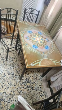 ميز طعام • ٤كراسي • بدون دوشمه
