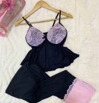 بجامة قطن • فري سايز ٨٠كيلو • فيونكة صدر