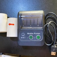 طابعة رصيد استخدام قليل للبيع مع 3 رولات  تنربط ع ايفون واندرويد السعر...