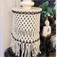 غطاء براد • مكرمية يدوي • خرز خشبي