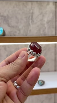 النجف الاشرف • عقيق يماني كبدي • قطعة نادرة